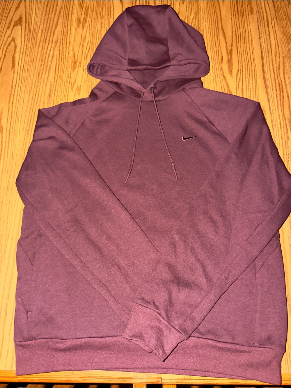 Nike Men's Maroon Pullover Dri Fit Hoodie